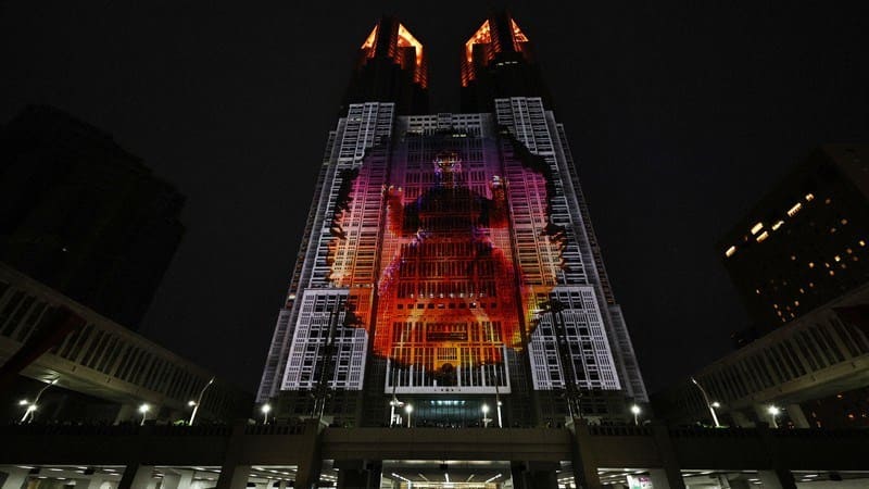 Godzilla Tokyo projection mapping Годзилла Токио проекционный мэппинг